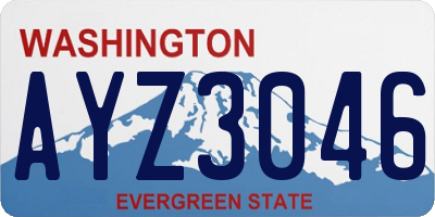 WA license plate AYZ3046