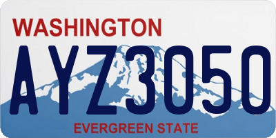 WA license plate AYZ3050