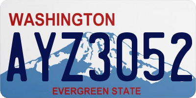 WA license plate AYZ3052