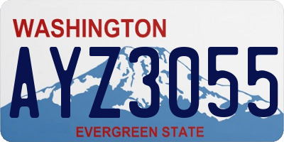 WA license plate AYZ3055