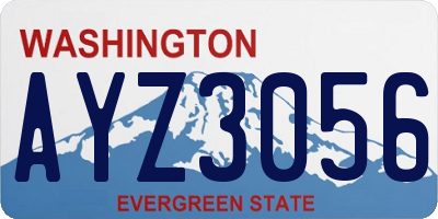 WA license plate AYZ3056