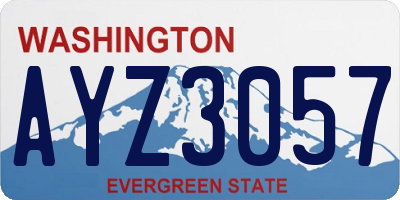 WA license plate AYZ3057