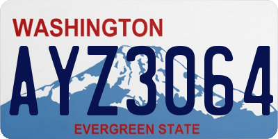 WA license plate AYZ3064