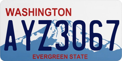 WA license plate AYZ3067