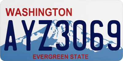 WA license plate AYZ3069