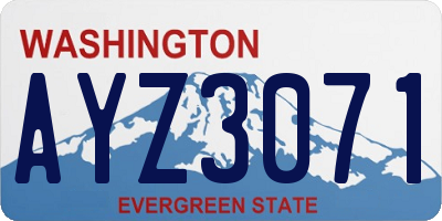 WA license plate AYZ3071