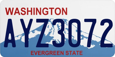 WA license plate AYZ3072