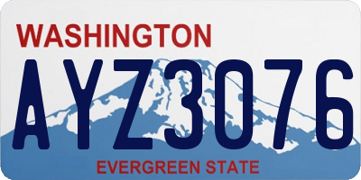 WA license plate AYZ3076