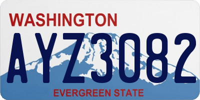 WA license plate AYZ3082