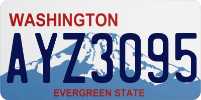 WA license plate AYZ3095