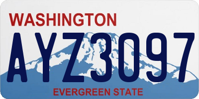 WA license plate AYZ3097