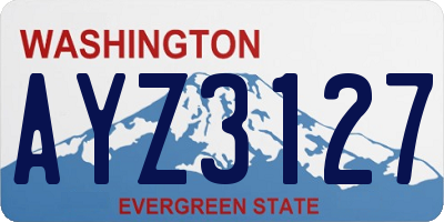 WA license plate AYZ3127