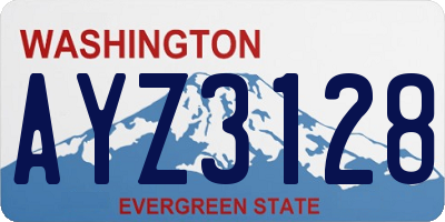 WA license plate AYZ3128