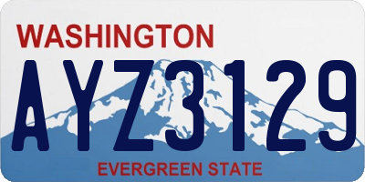 WA license plate AYZ3129