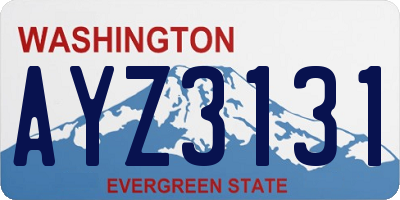 WA license plate AYZ3131