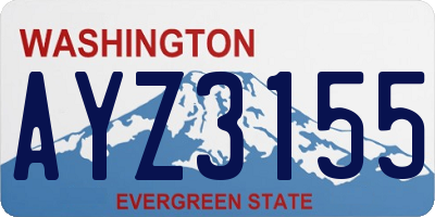 WA license plate AYZ3155