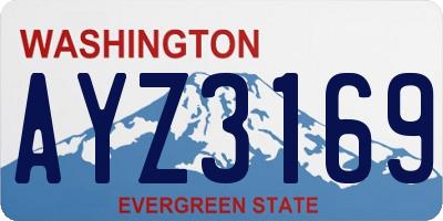 WA license plate AYZ3169