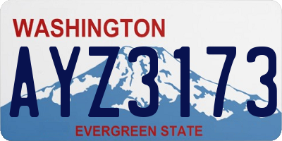 WA license plate AYZ3173