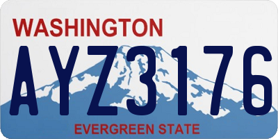 WA license plate AYZ3176