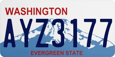 WA license plate AYZ3177