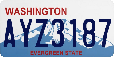 WA license plate AYZ3187