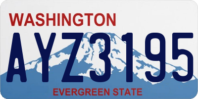 WA license plate AYZ3195