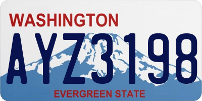 WA license plate AYZ3198