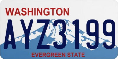 WA license plate AYZ3199