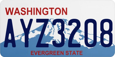 WA license plate AYZ3208