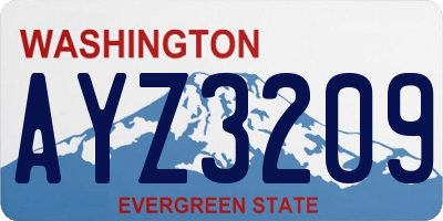 WA license plate AYZ3209