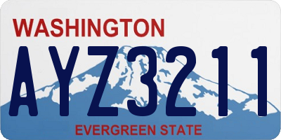 WA license plate AYZ3211