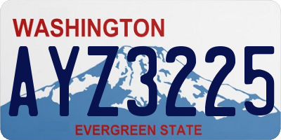 WA license plate AYZ3225