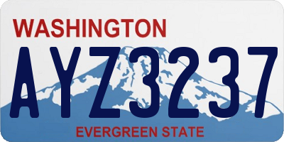 WA license plate AYZ3237