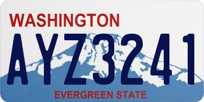 WA license plate AYZ3241