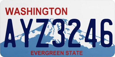 WA license plate AYZ3246