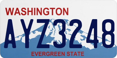 WA license plate AYZ3248