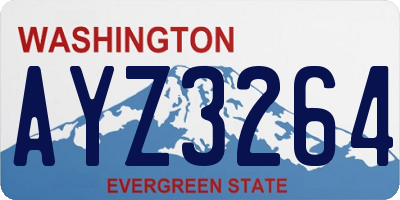 WA license plate AYZ3264