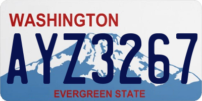 WA license plate AYZ3267