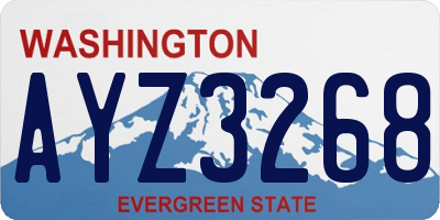 WA license plate AYZ3268