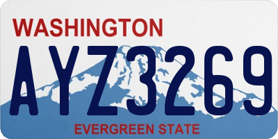 WA license plate AYZ3269