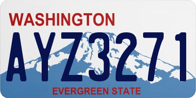 WA license plate AYZ3271