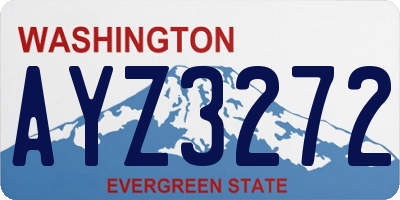 WA license plate AYZ3272