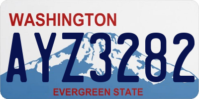 WA license plate AYZ3282