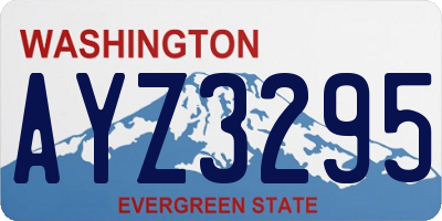 WA license plate AYZ3295