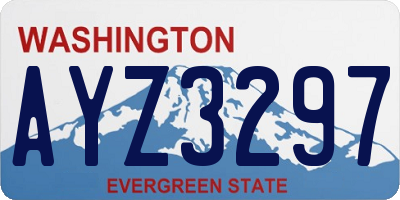 WA license plate AYZ3297