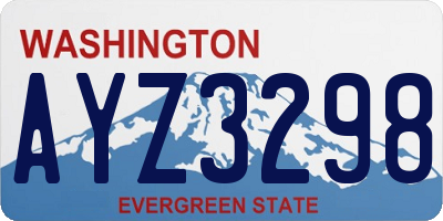 WA license plate AYZ3298