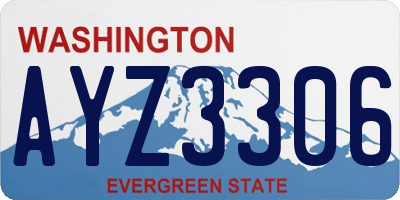 WA license plate AYZ3306