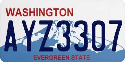 WA license plate AYZ3307