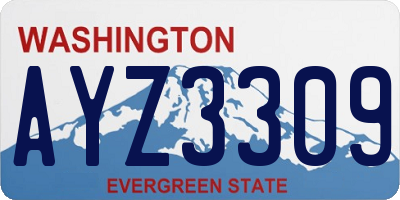 WA license plate AYZ3309