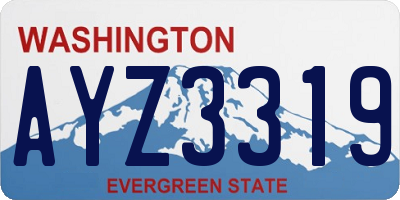 WA license plate AYZ3319